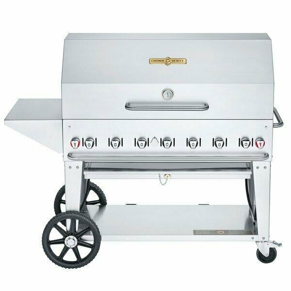 Crown Verity CV-MCB-48PKG Liquid Propane 48in Mobile Outdoor Grill with Accessory Package 255MCB48PKGL